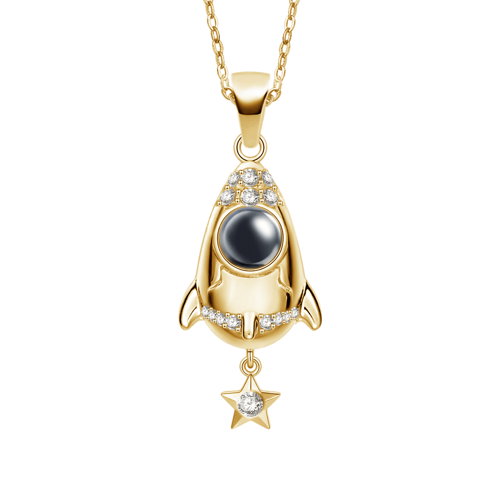 Gnoce Creative Rocket Necklace with Custom Projection Photo_3
