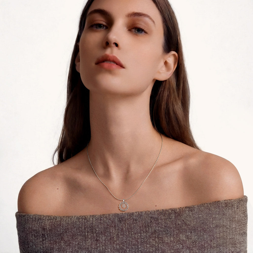 Gnoce Custom Infinity Necklace with Initial or Lucky Number_5