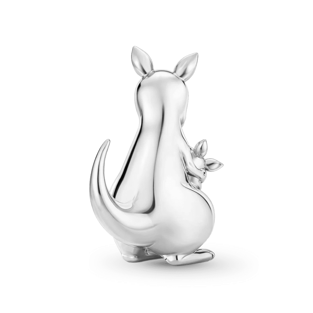 Gnoce Mother's Day Kangaroo Embraces Baby Charm Platinum-plated Silver Blend_5