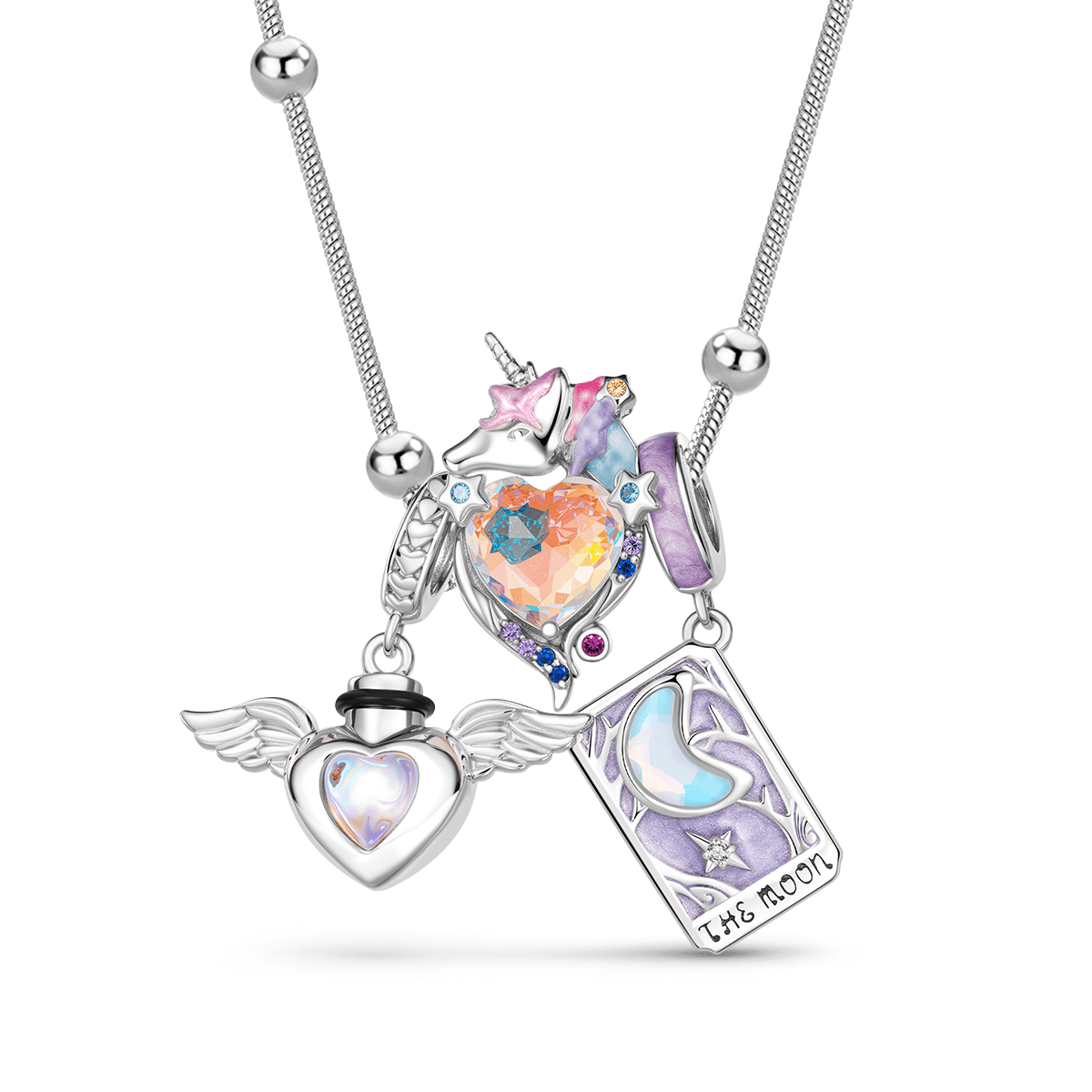 Gnoce Pet Cremation Urn and Purple Moon Tarot Pendant Necklace Set_1