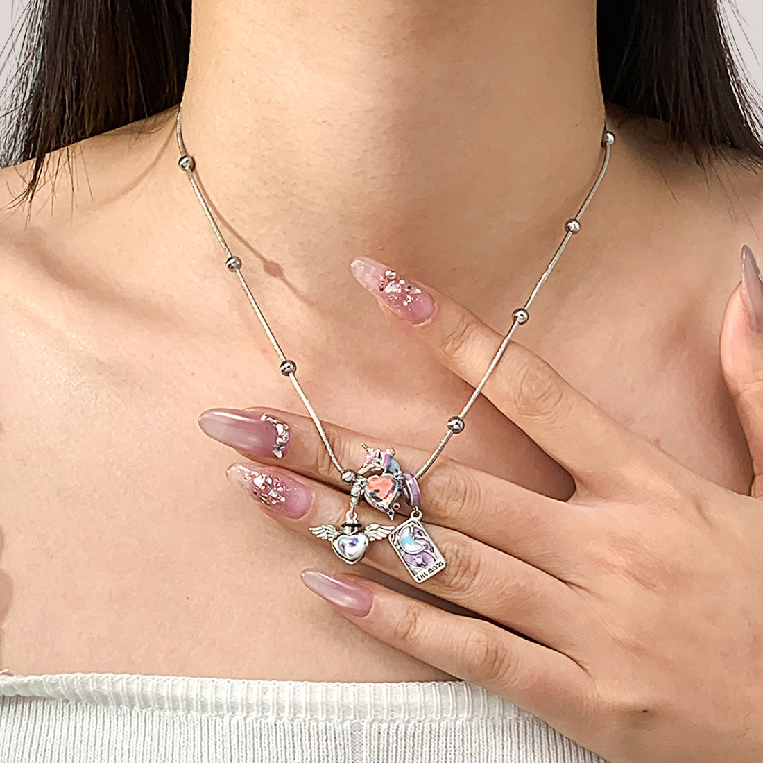 Gnoce Pet Cremation Urn and Purple Moon Tarot Pendant Necklace Set_4