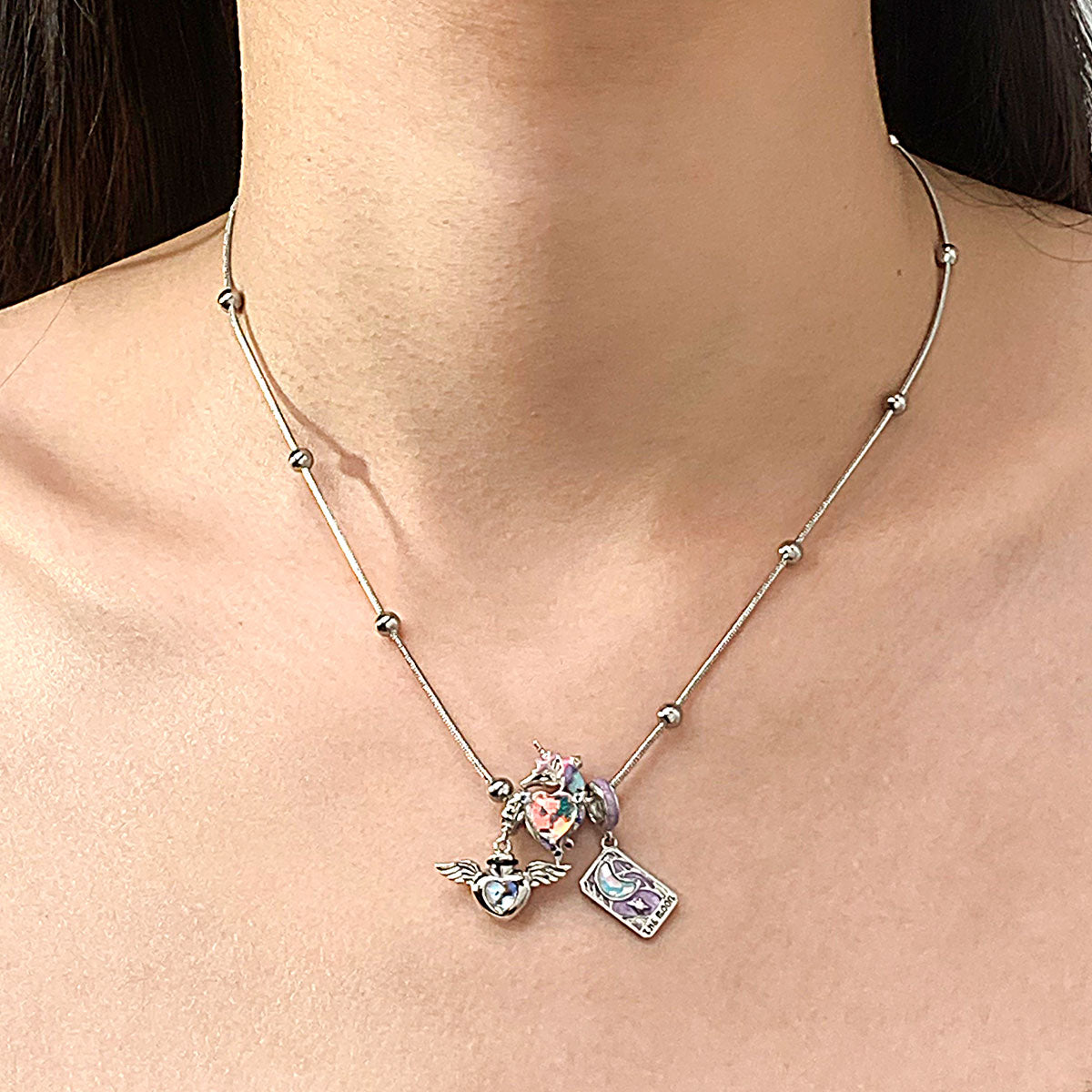 Gnoce Pet Cremation Urn and Purple Moon Tarot Pendant Necklace Set_2