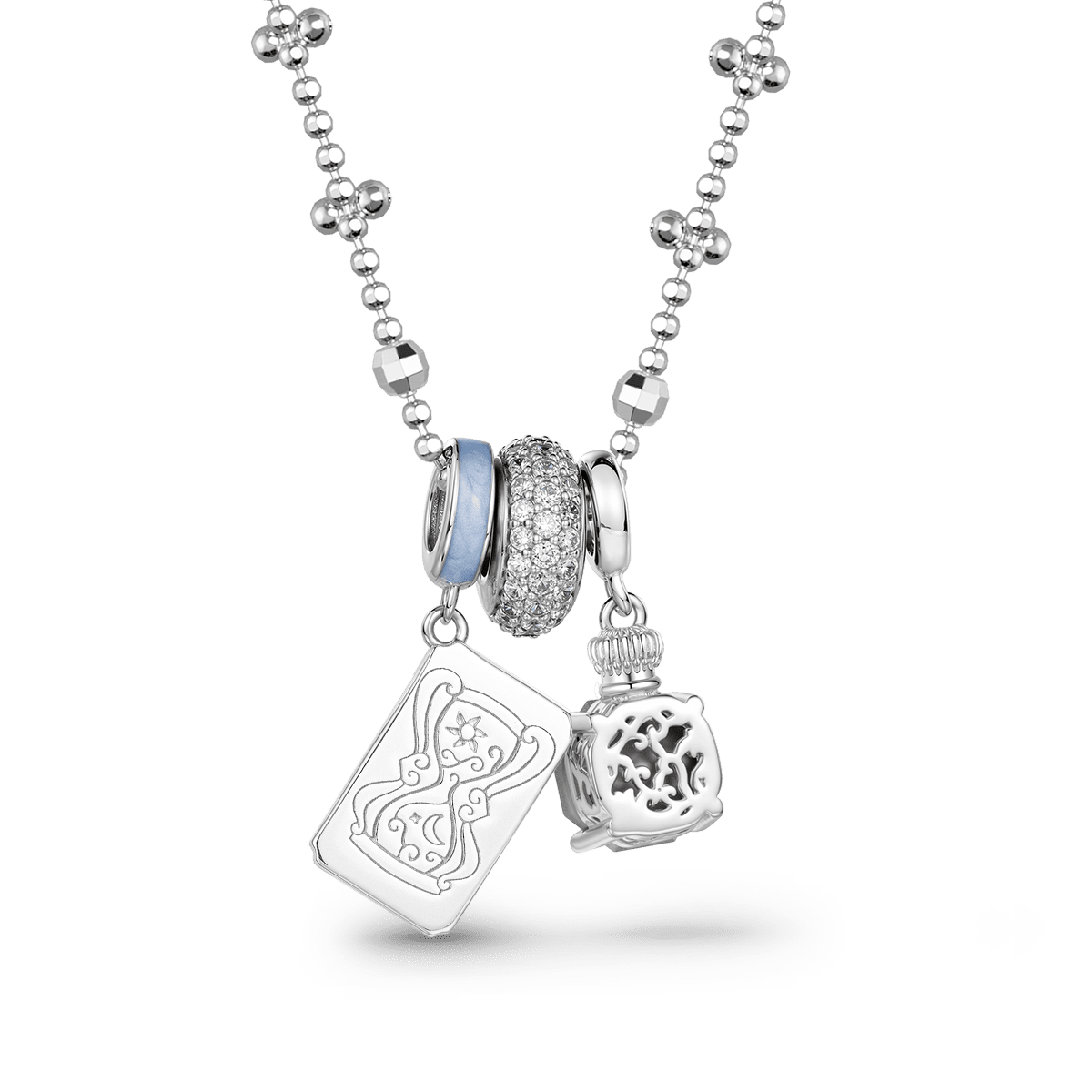 Gnoce Purple Perfume Bottle and High Priestess Tarot Pendant Necklace Set_6