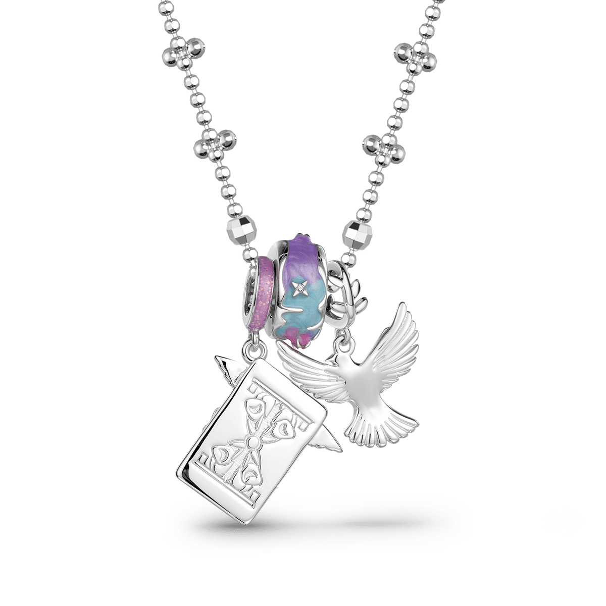 Gnoce Peace Dove and Judgement Tarot Pendant Necklace Set_6