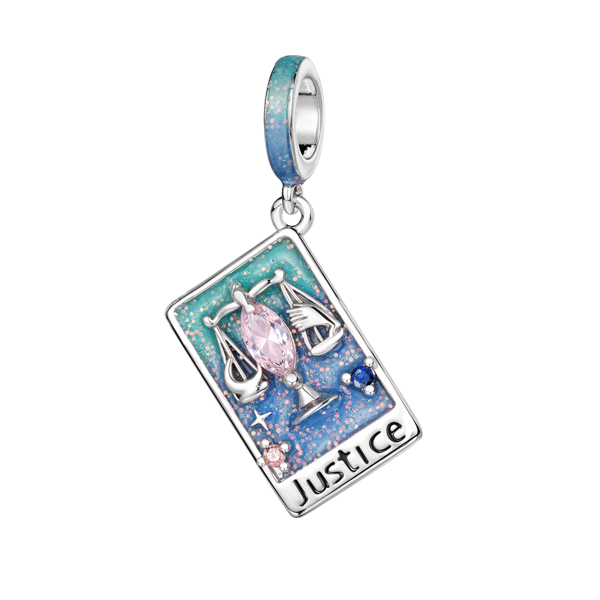 Gnoce Justice Tarot Glow-in-the-Dark Pendant Dangle Charm_1
