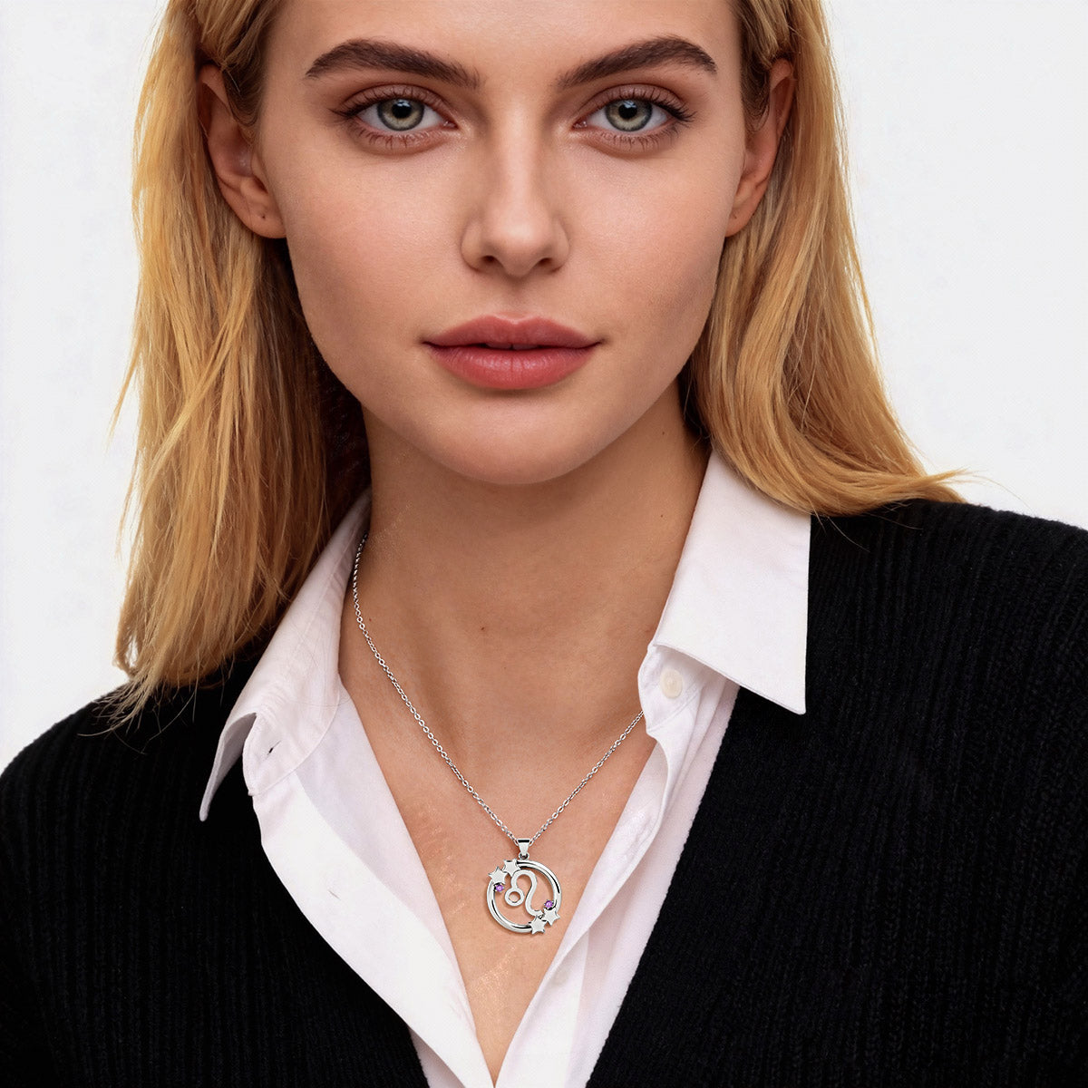 Gnoce Custom Zodiac Necklace with Personalized Birthstones_6