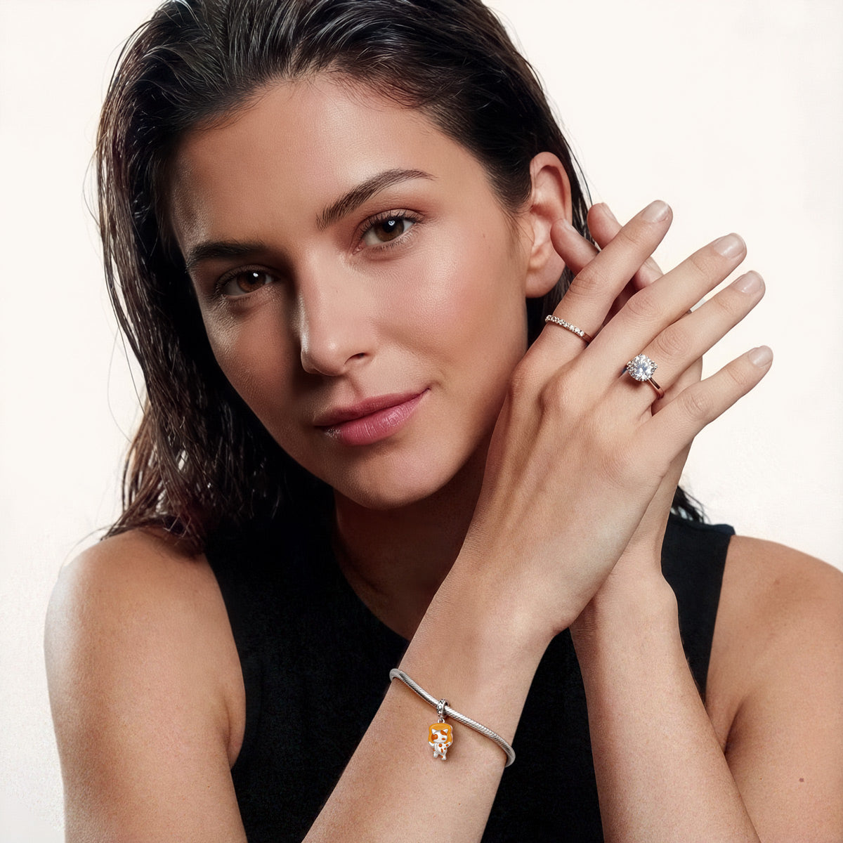 Gnoce Cat Personalized Loving Pet Photo Pendant Dangle Charm_3