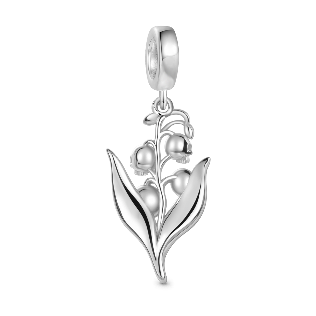 Gnoce Skull Lily of the Valley Pendant Dangle Charm_4