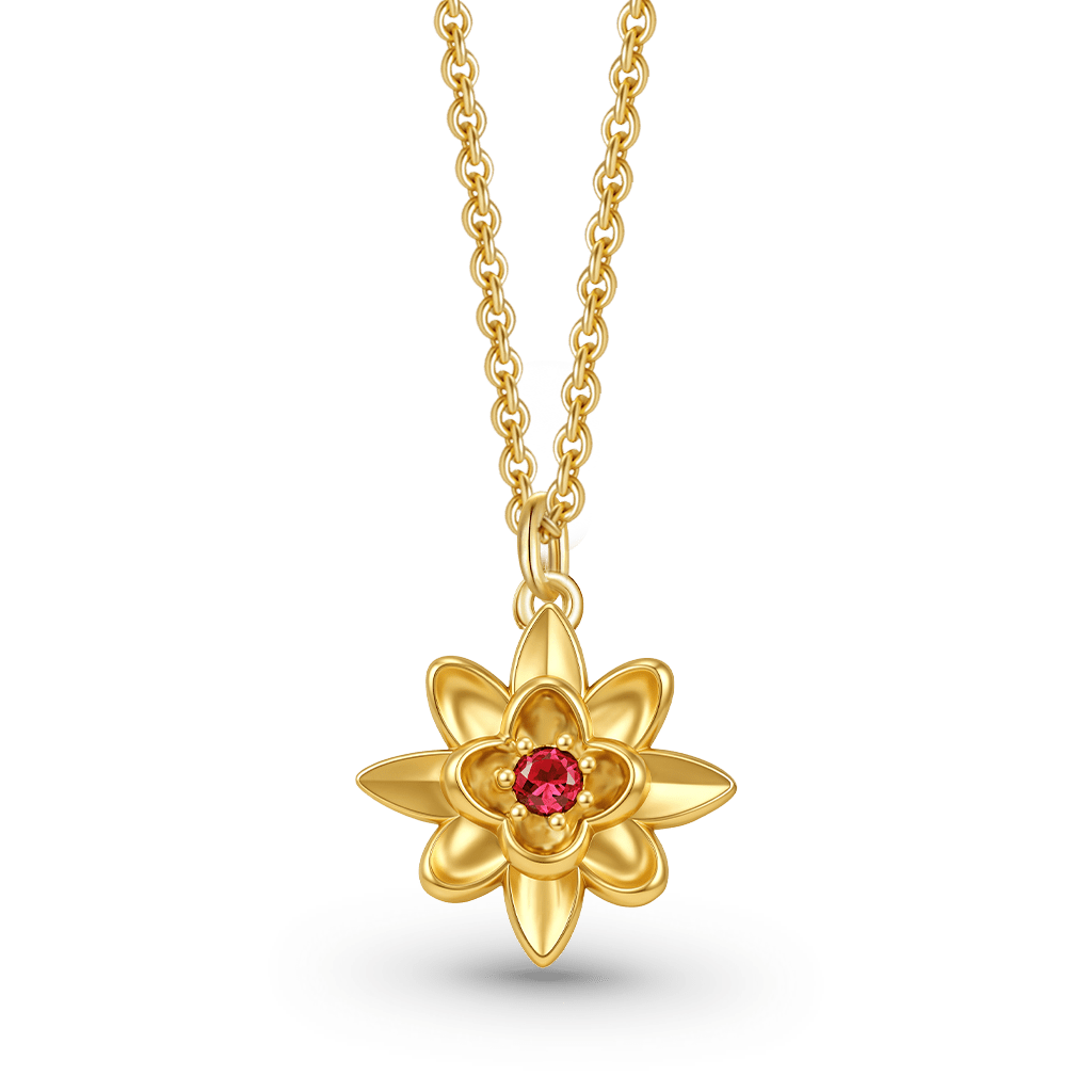 Gnoce Customized Stereoscopic Birthday Flower Necklace_6