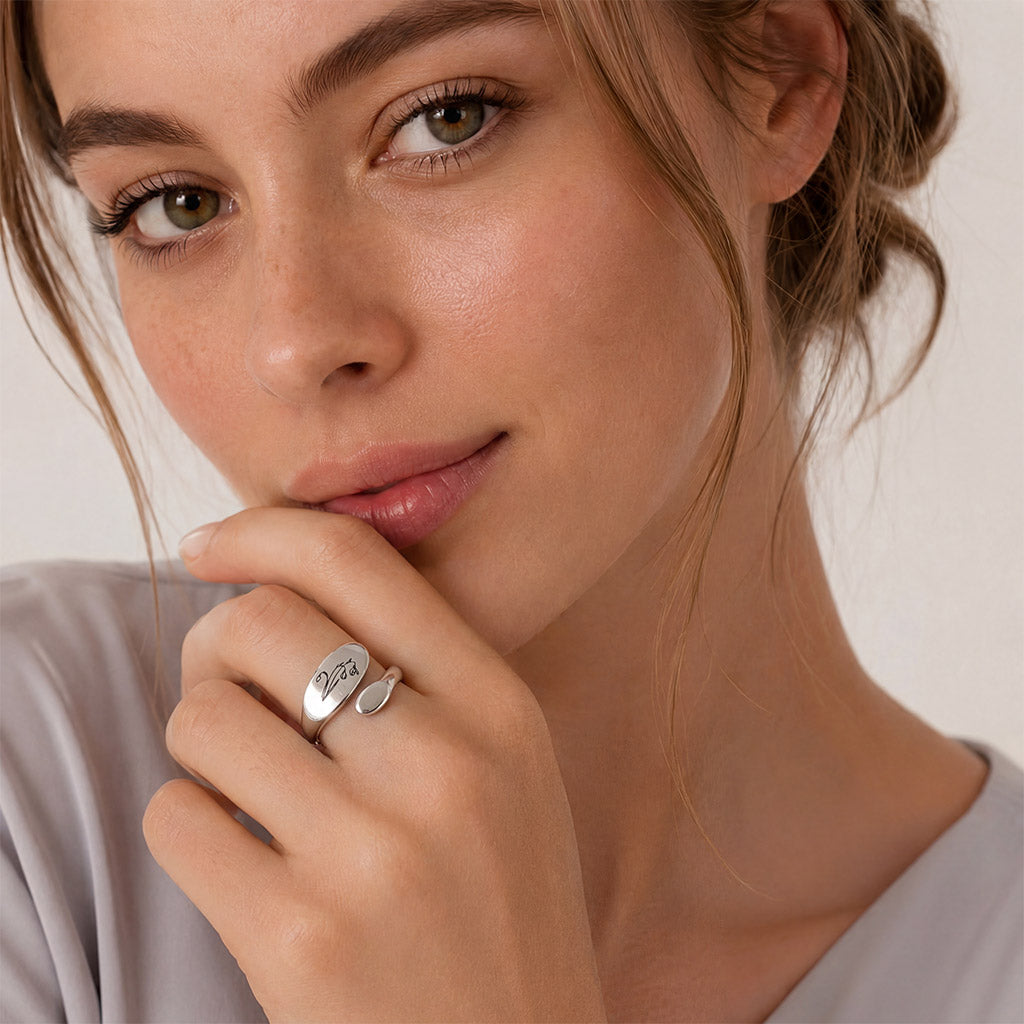 Gnoce Personalized Birth Flower Ring_3