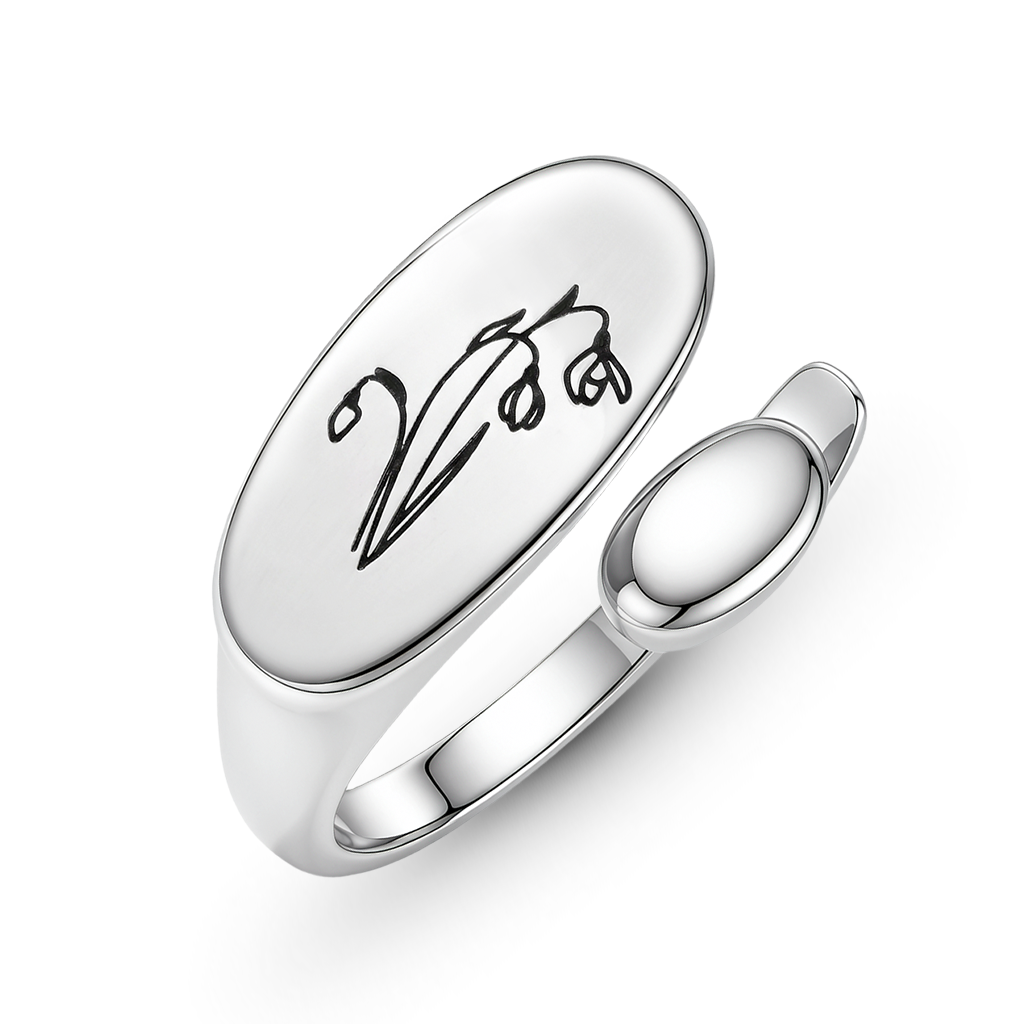 Gnoce Personalized Birth Flower Ring_4