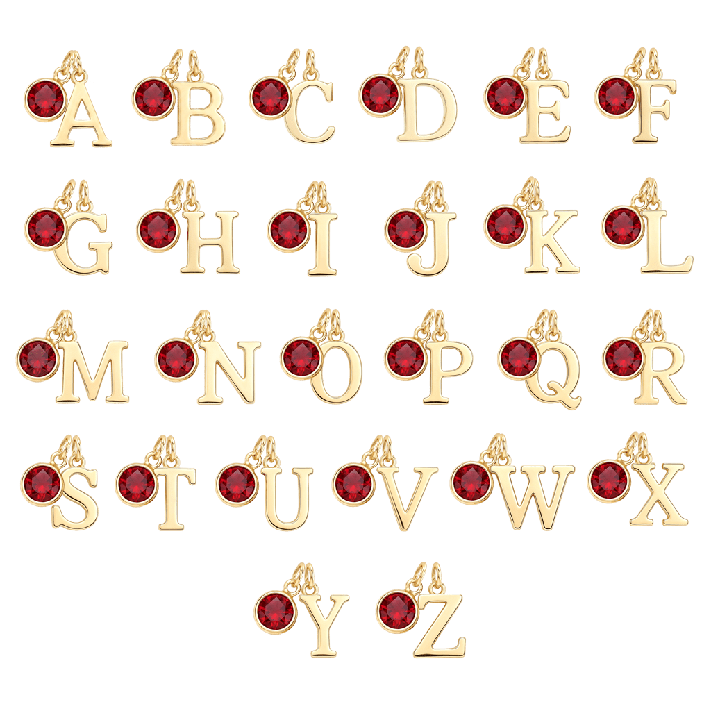 Gnoce Customized Initial Birthstone Necklace_5