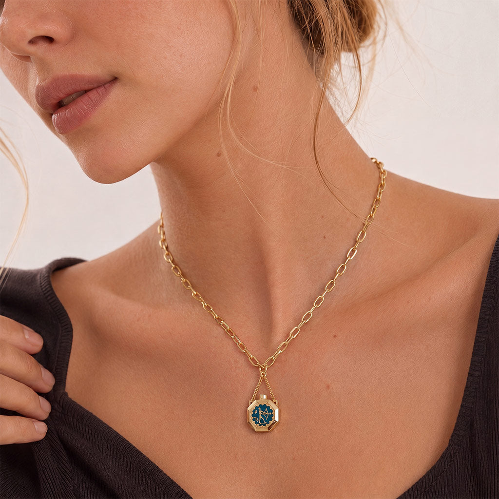 Gnoce Customized Zodiac Wishing Bottle Necklace_2