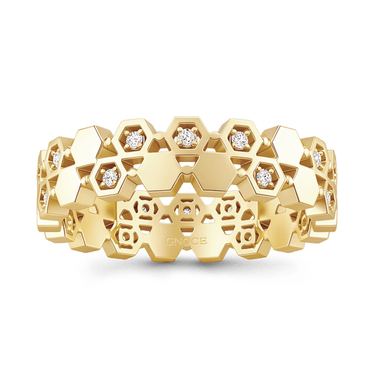 Gnoce Honeycomb Hexagon Filigree Ring_1
