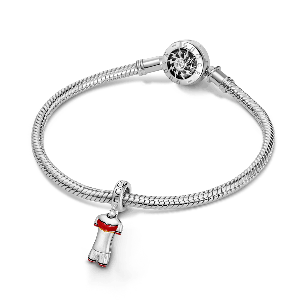 Gnoce German Style Soccer Jerseys Charm Platinum-plated Silver Blend_3