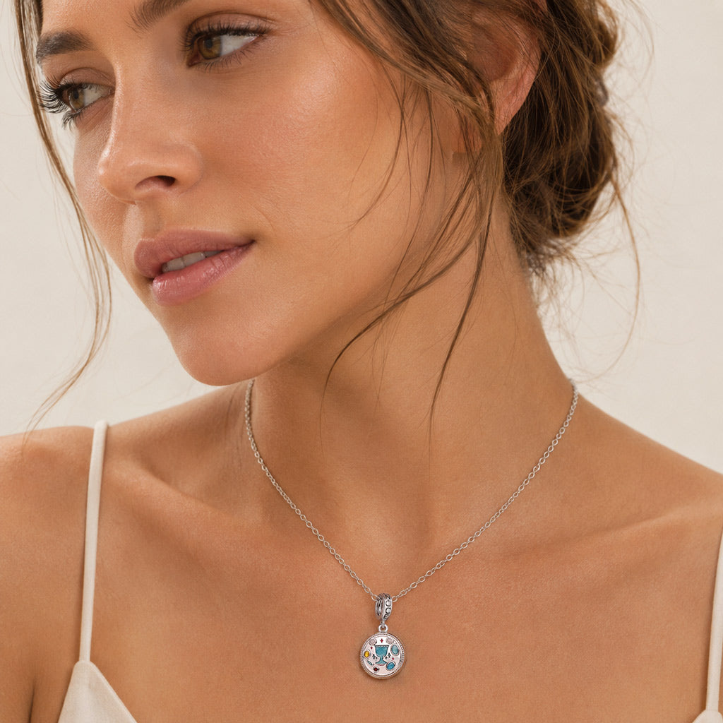 Gnoce Witch’s Glow-in-the-Dark Magic Stone Charm Platinum-plated Silver Blend_5