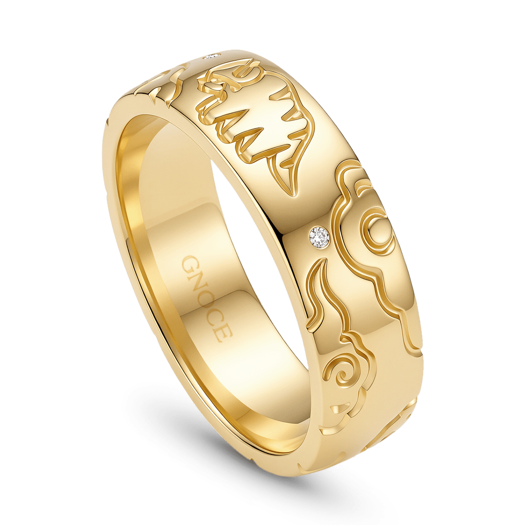 Gnoce Flying Bison Engraved Ring_6