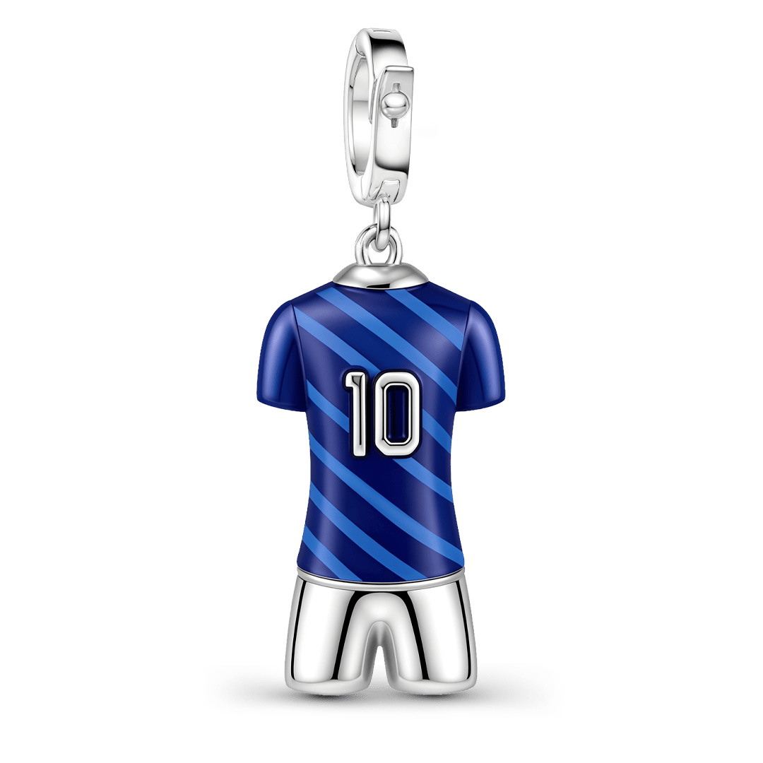 Gnoce Soccer Star Jerseys Charm Platinum-plated Silver Blend_5