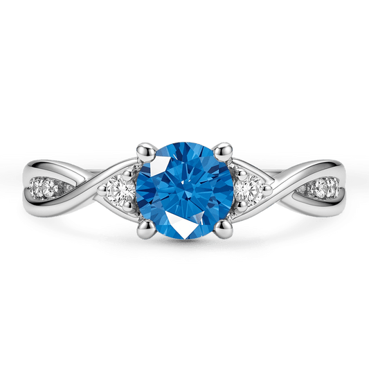 Gnoce Twisted Blue Round Cut Promise Ring_1