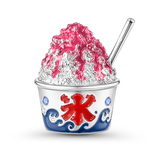 Gnoce Japanese Shaved Ice Charm Platinum-plated Silver Blend_1