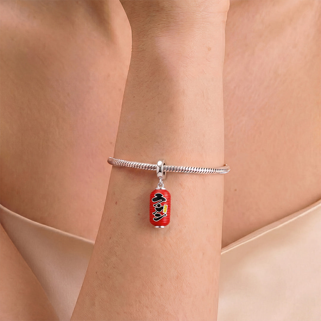 Gnoce Glow-in-the-Dark Japanese Ramen Lantern Charm Platinum-plated Silver Blend_3