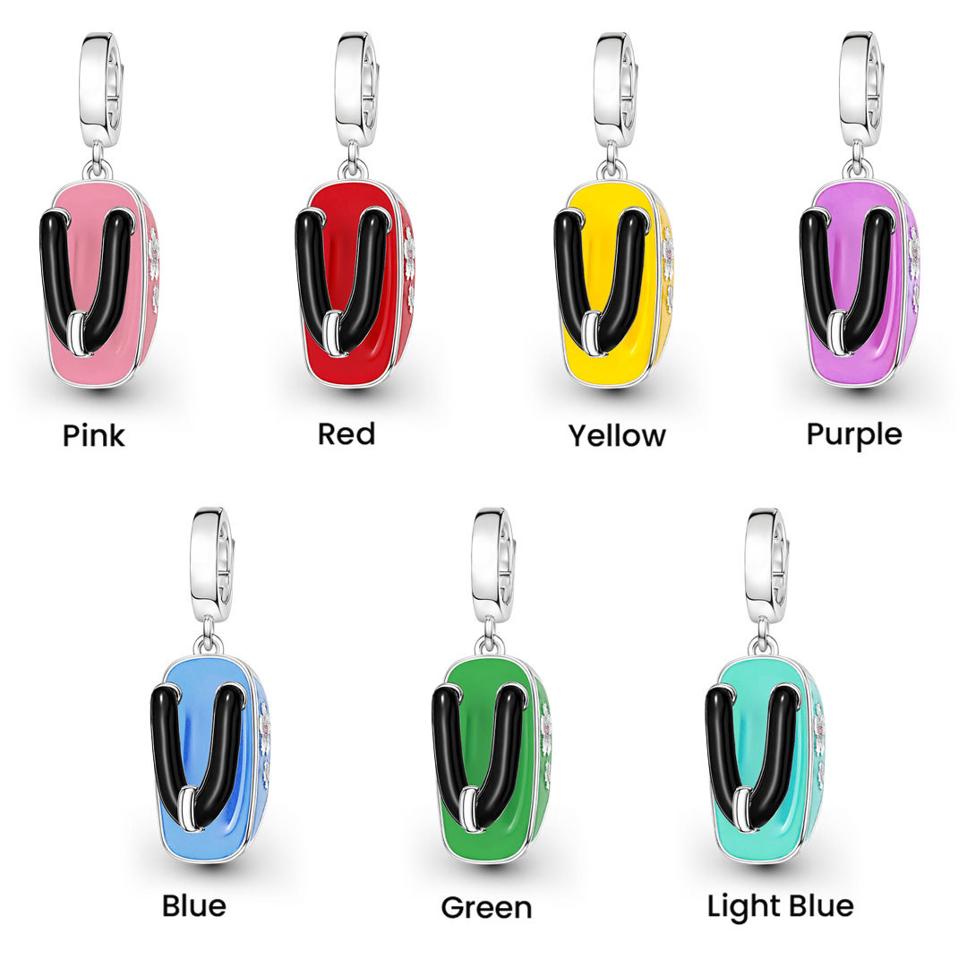 Gnoce Japanese Geta Charm Platinum-plated Silver Blend_2