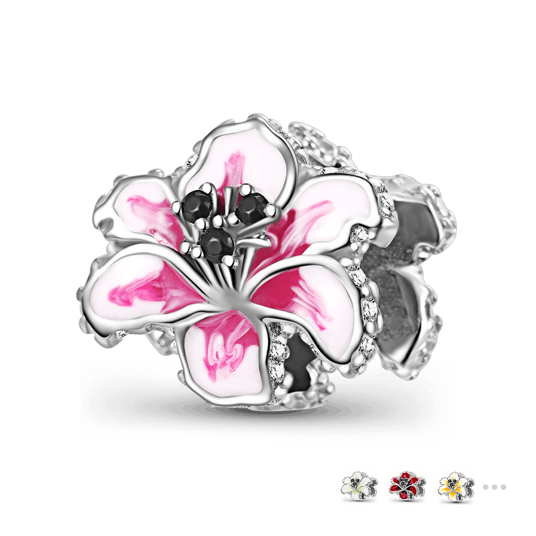Gnoce Pink Lily Flower Charm_1