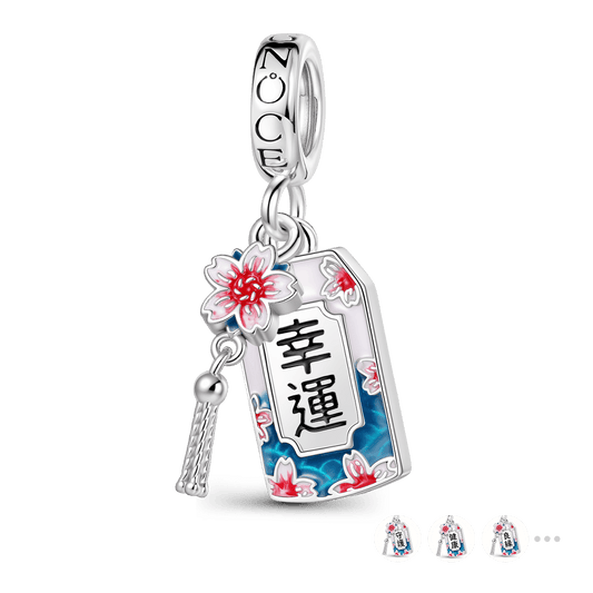 Gnoce Lucky Amulet Ukiyo-e Cherry Blossom Pendant Dangle Charm_1