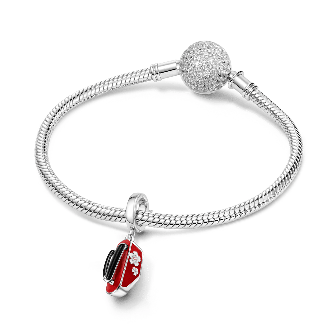 Gnoce Japanese Geta Charm Platinum-plated Silver Blend_4
