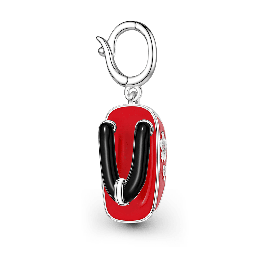 Gnoce Japanese Geta Charm Platinum-plated Silver Blend_7