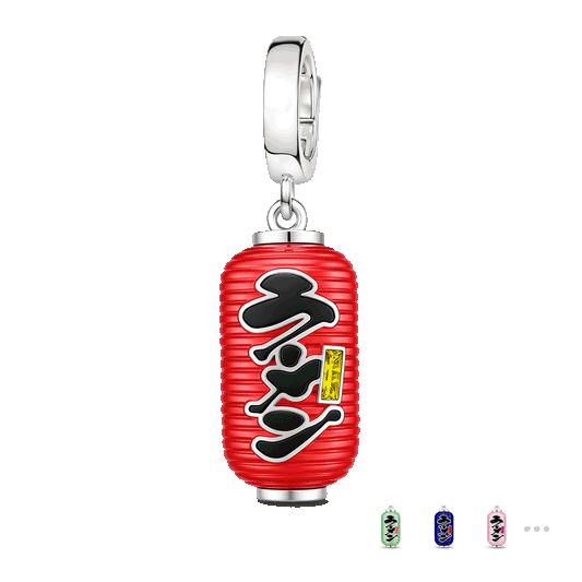 Gnoce Glow-in-the-Dark Japanese Ramen Lantern Charm Platinum-plated Silver Blend_1