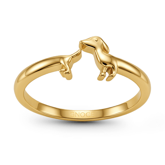 Gnoce Dachshund Dog Band Ring_1
