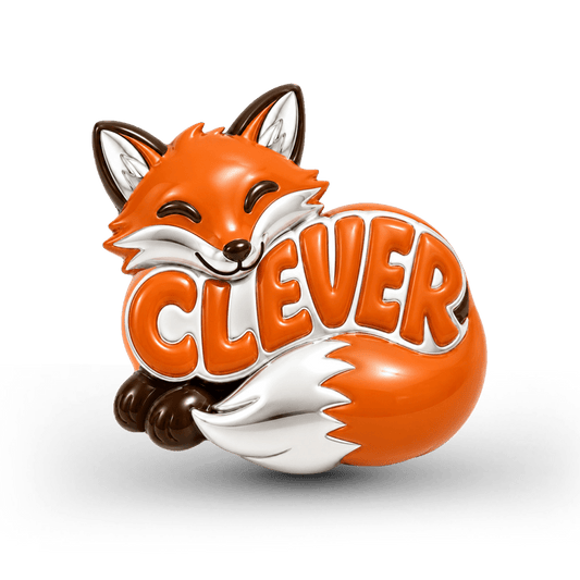 Gnoce Stay Clever Fox Charm Bead Platinum-plated Silver Blend_1