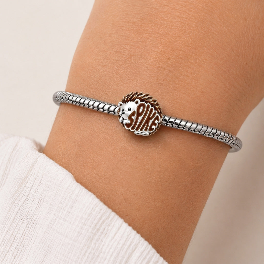 Gnoce Stay Sharp Hedgehog Charm Bead Platinum-plated Silver Blend_2