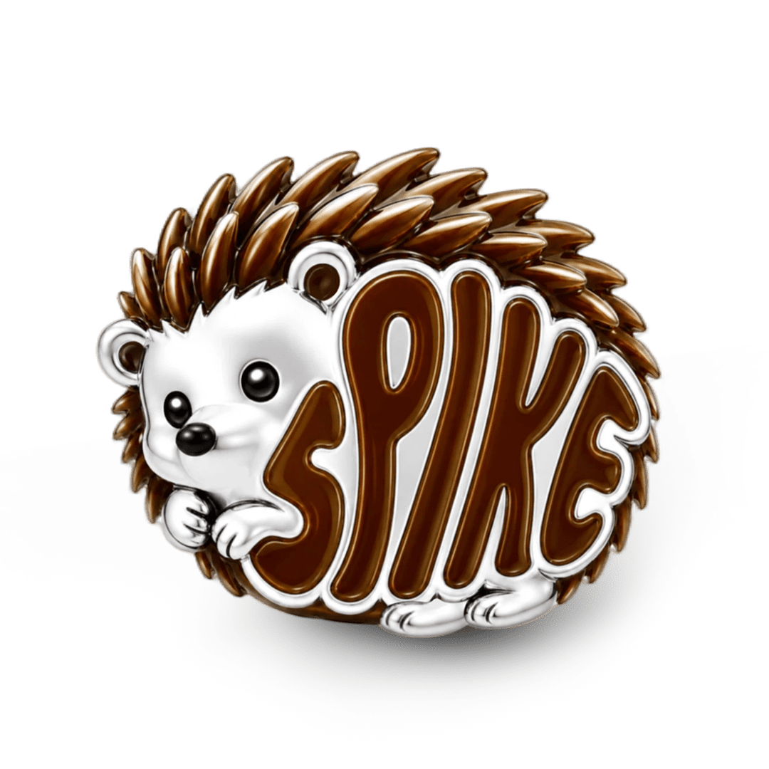 Gnoce Stay Sharp Hedgehog Charm Bead Platinum-plated Silver Blend_1