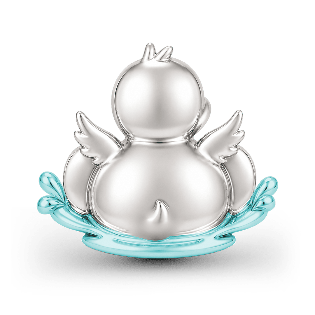 Gnoce Lucky Duck Charm Bead Platinum-plated Silver Blend_5