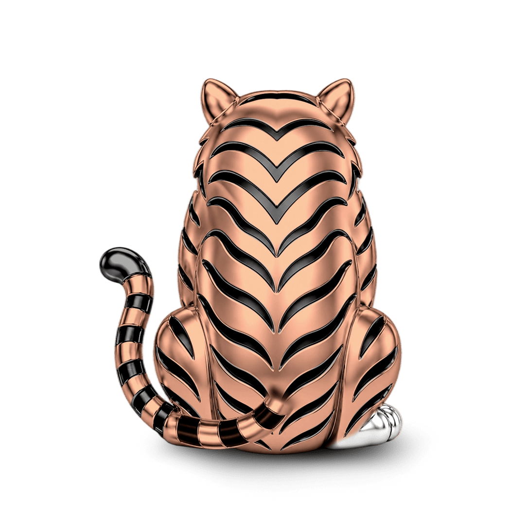 Gnoce Fierce Letter Tiger Bead Platinum-plated Silver Blend_5