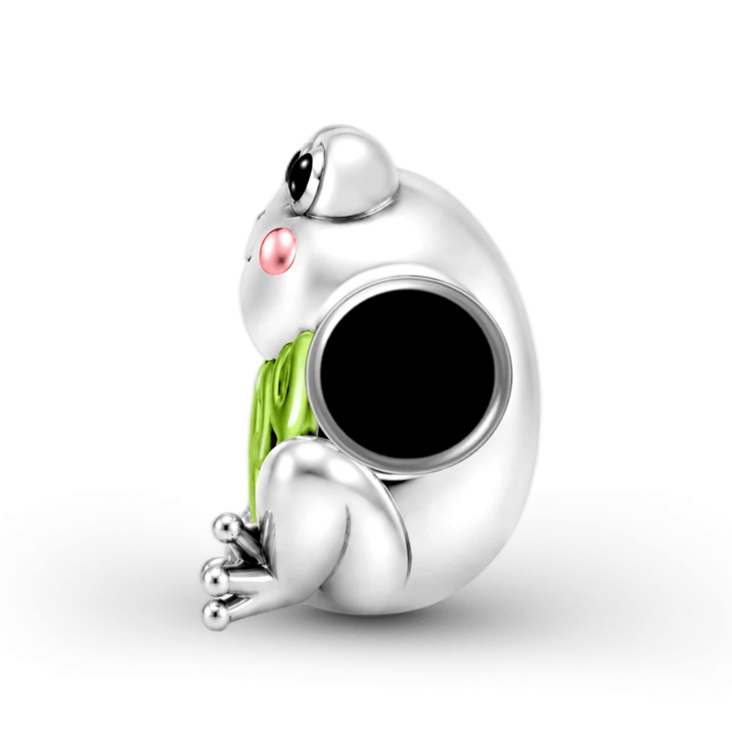 Gnoce Smiling Happy Frog Bead Platinum-plated Silver Blend_5