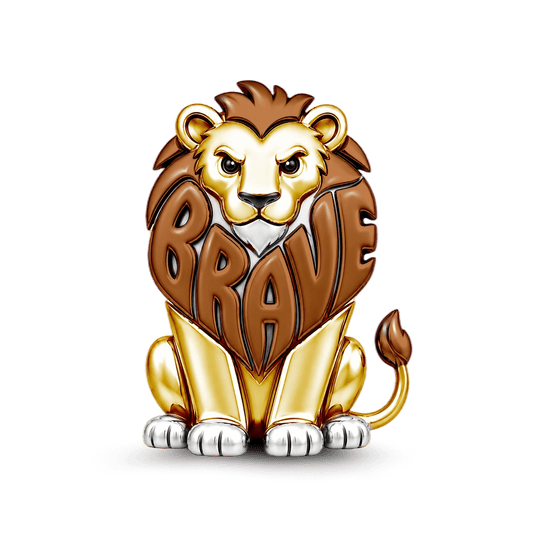 Gnoce Brave Letter Lion Bead Platinum-plated Silver Blend_1