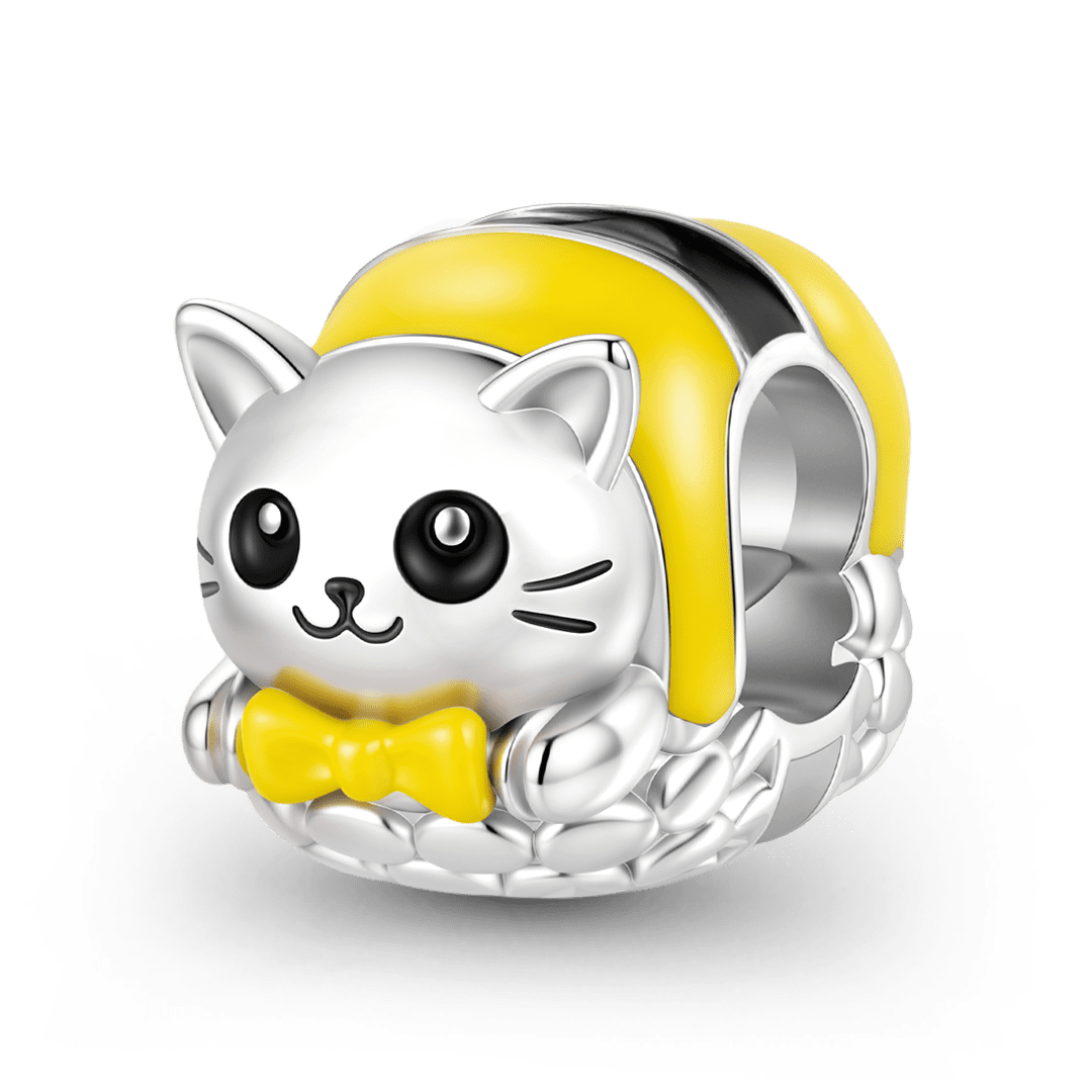 Gnoce Sushi Cat Bead Platinum-plated Silver Blend_1