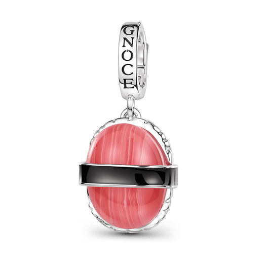 Gnoce Salmon Sushi Clasp Dangle Charm Platinum-plated Silver Blend_1