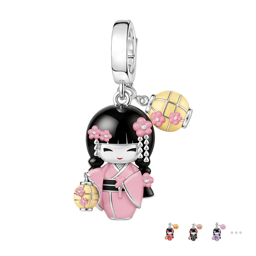 Gnoce Glow-in-the-Dark Japanese Kimono Geisha Charm_1