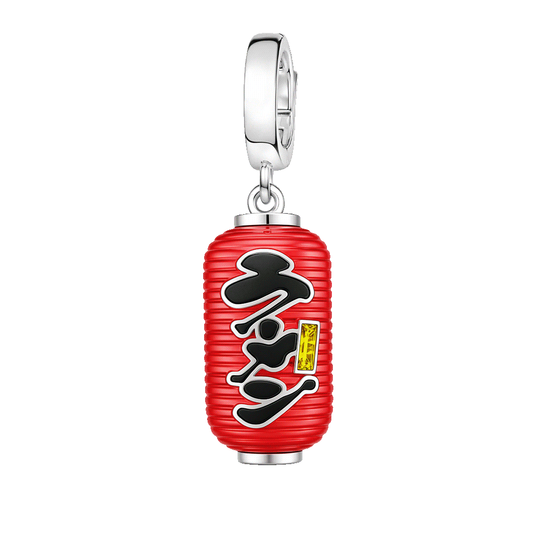 Gnoce Glow-in-the-Dark Japanese Ramen Lantern Charm Platinum-plated Silver Blend_1