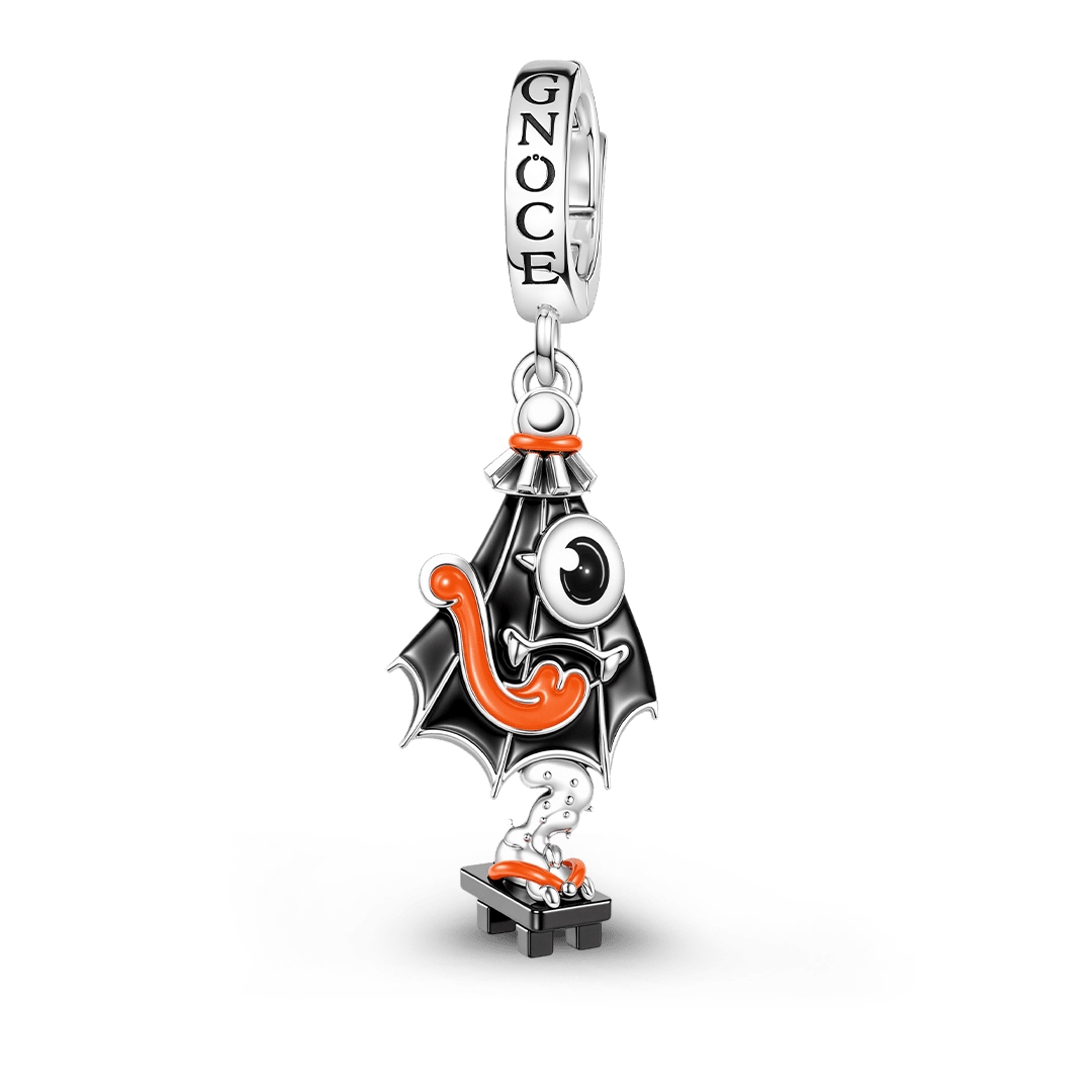 Gnoce Halloween Japanese Ghost Umbrella Clasp Dangle Charm Platinum-plated Silver Blend_1