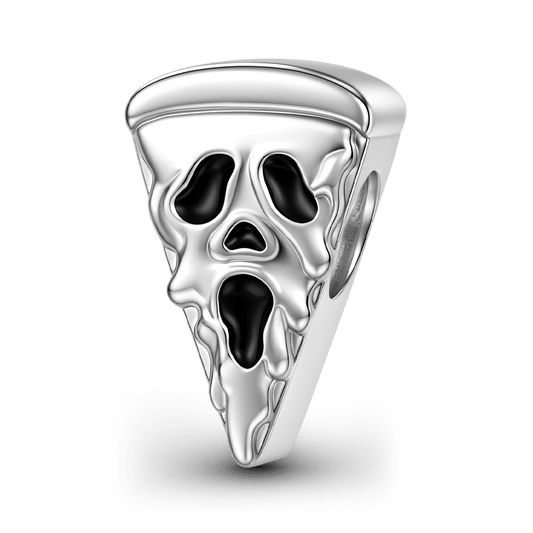 Gnoce Halloween Skull Pizza Bead Platinum-plated Silver Blend_1