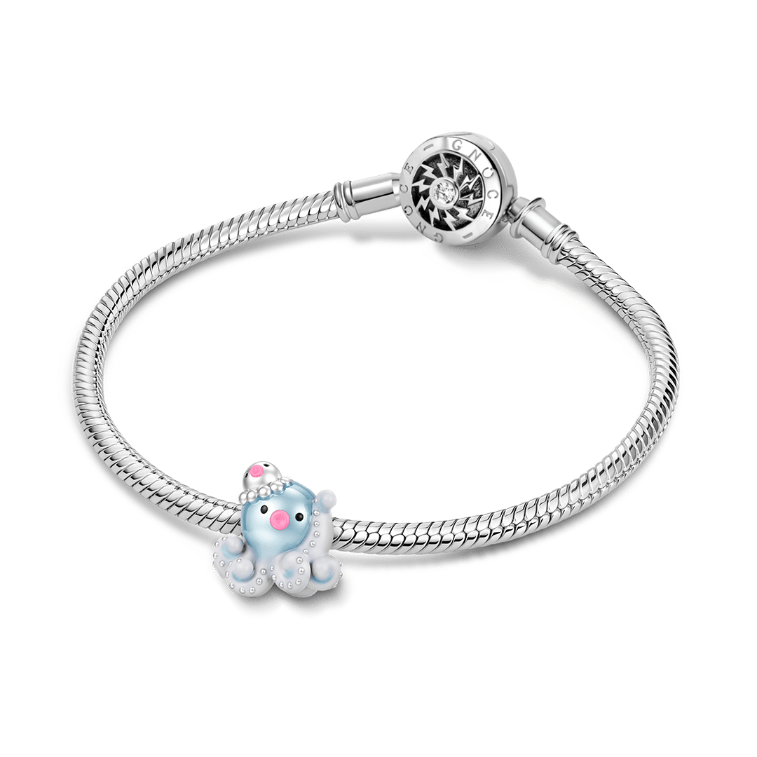 Gnoce Mother's Day Octopus Bead Platinum-plated Silver Blend_3