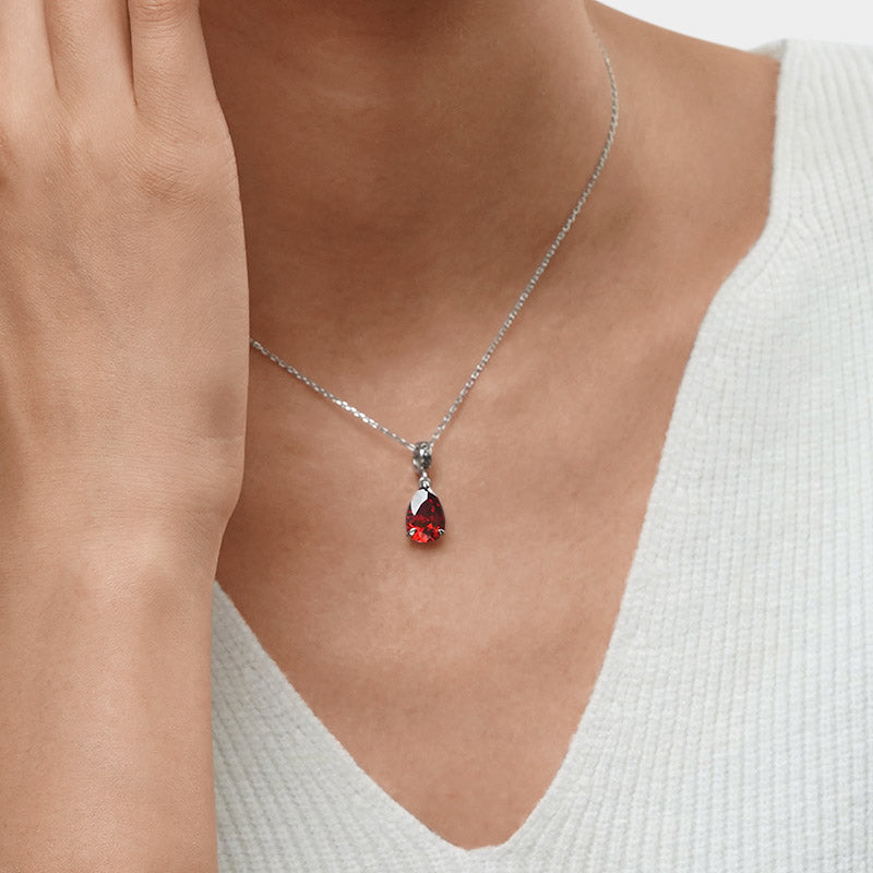 Gnoce Pear-cut Birthstone Personalized Pendant Dangle Charm_6
