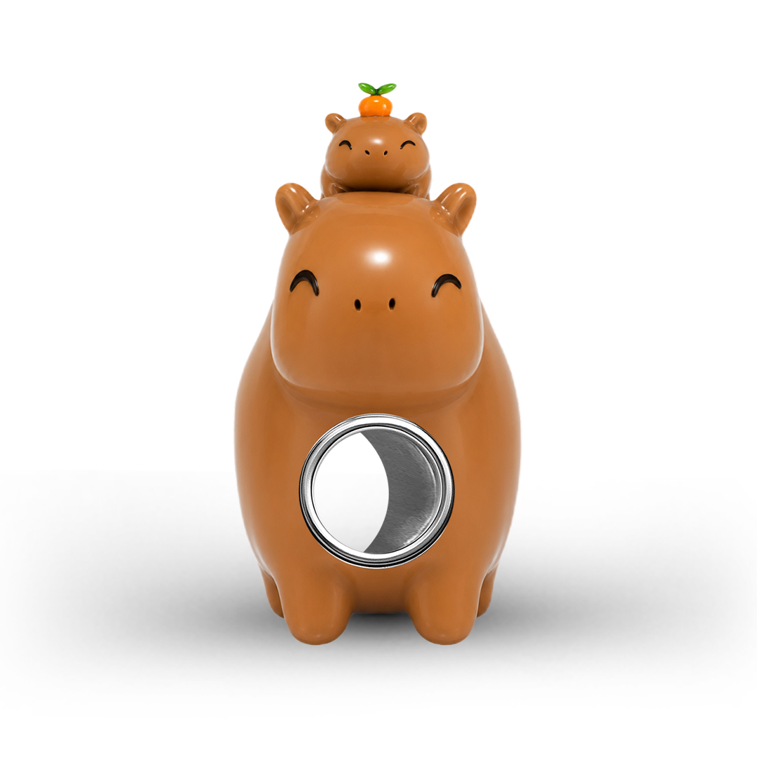 Gnoce Capybara Family Charm Bead Platinum‑plated Silver Blend_1