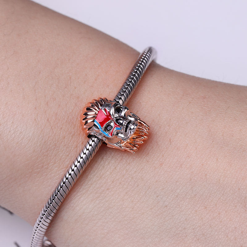 Gnoce Rock Skull Rose Gold Plated Charm_2
