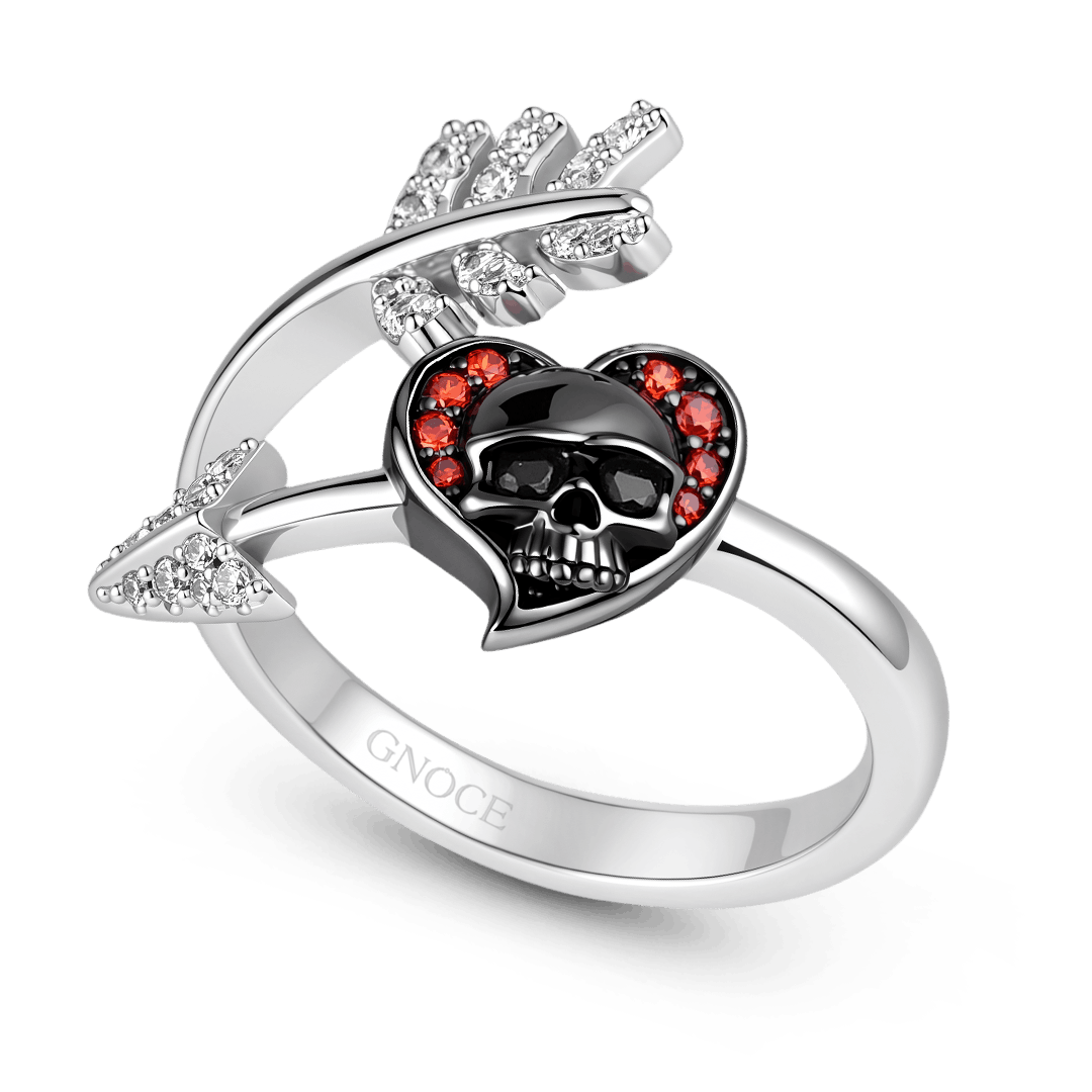 Gnoce Skull Arrow CZ Ring_3